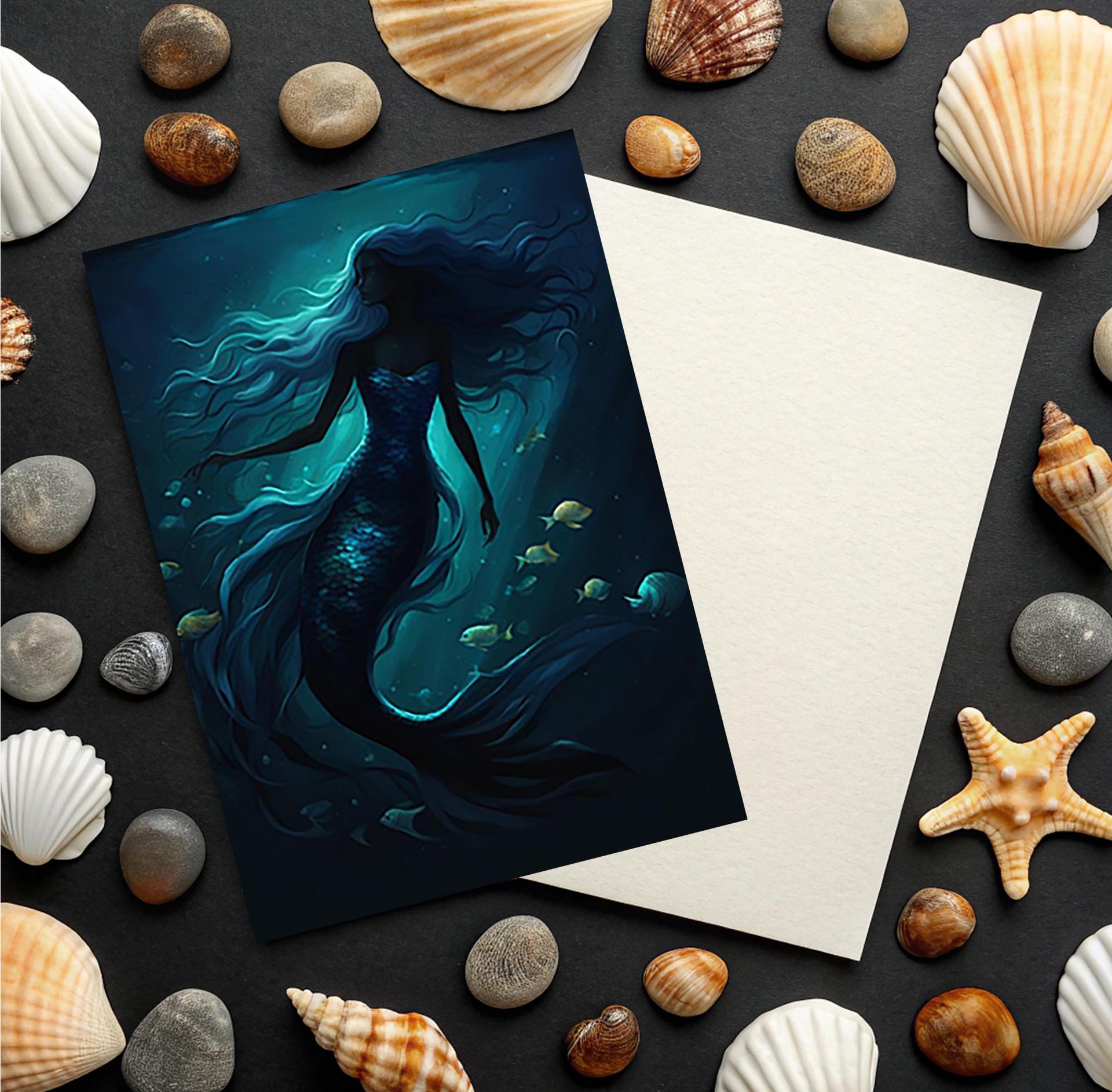 Mermaid Greeting Cards, Birthday, Invitations, Thank You Cards