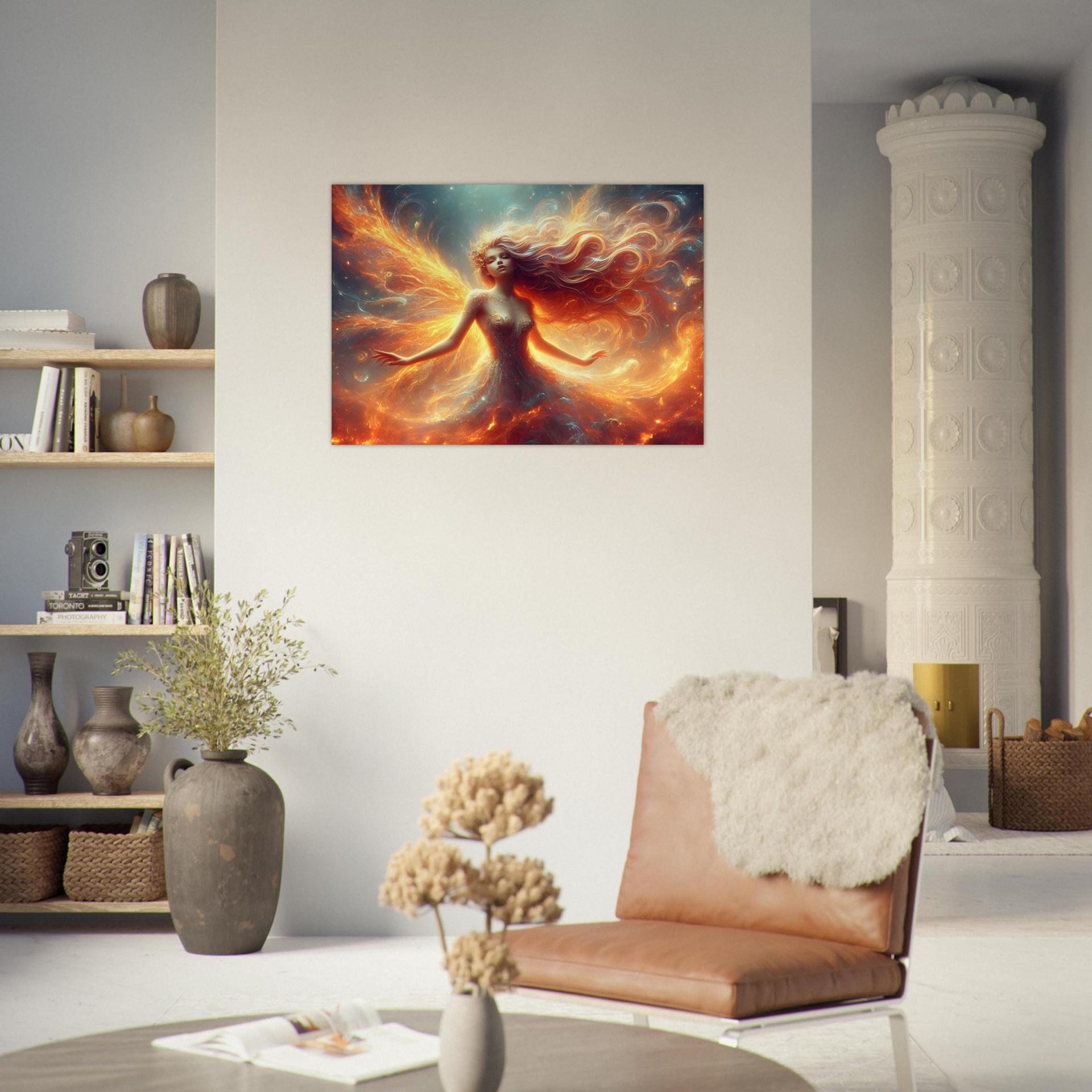 Print on Canvas, Fire Fairy, Ready to Hang