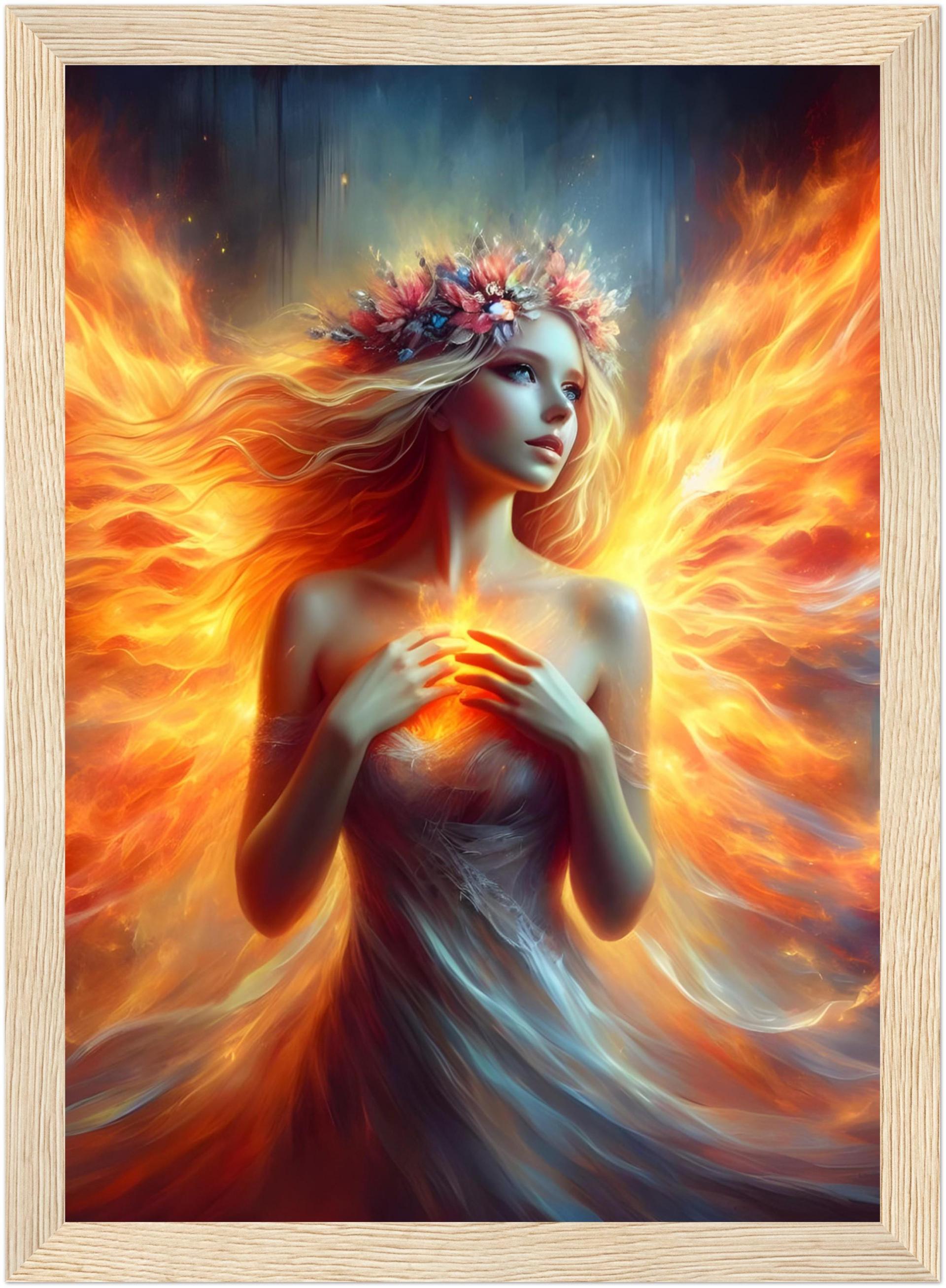 Fire Fairy - Original Art Print - Framed or Unframed