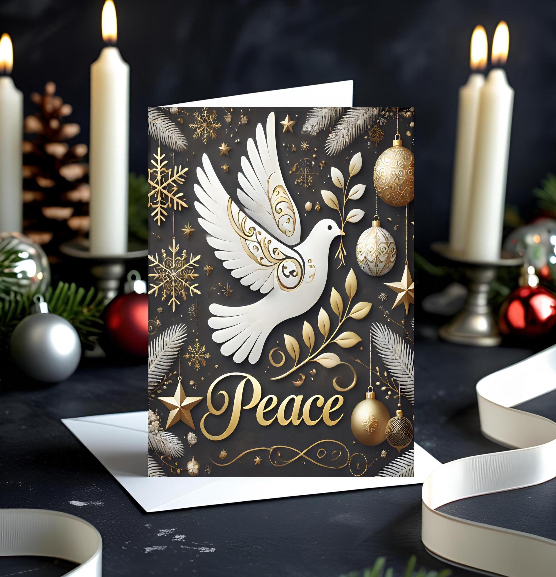 Dove of Peace - Christmas Card - Bulk Pack of Christmas Greeting Cards