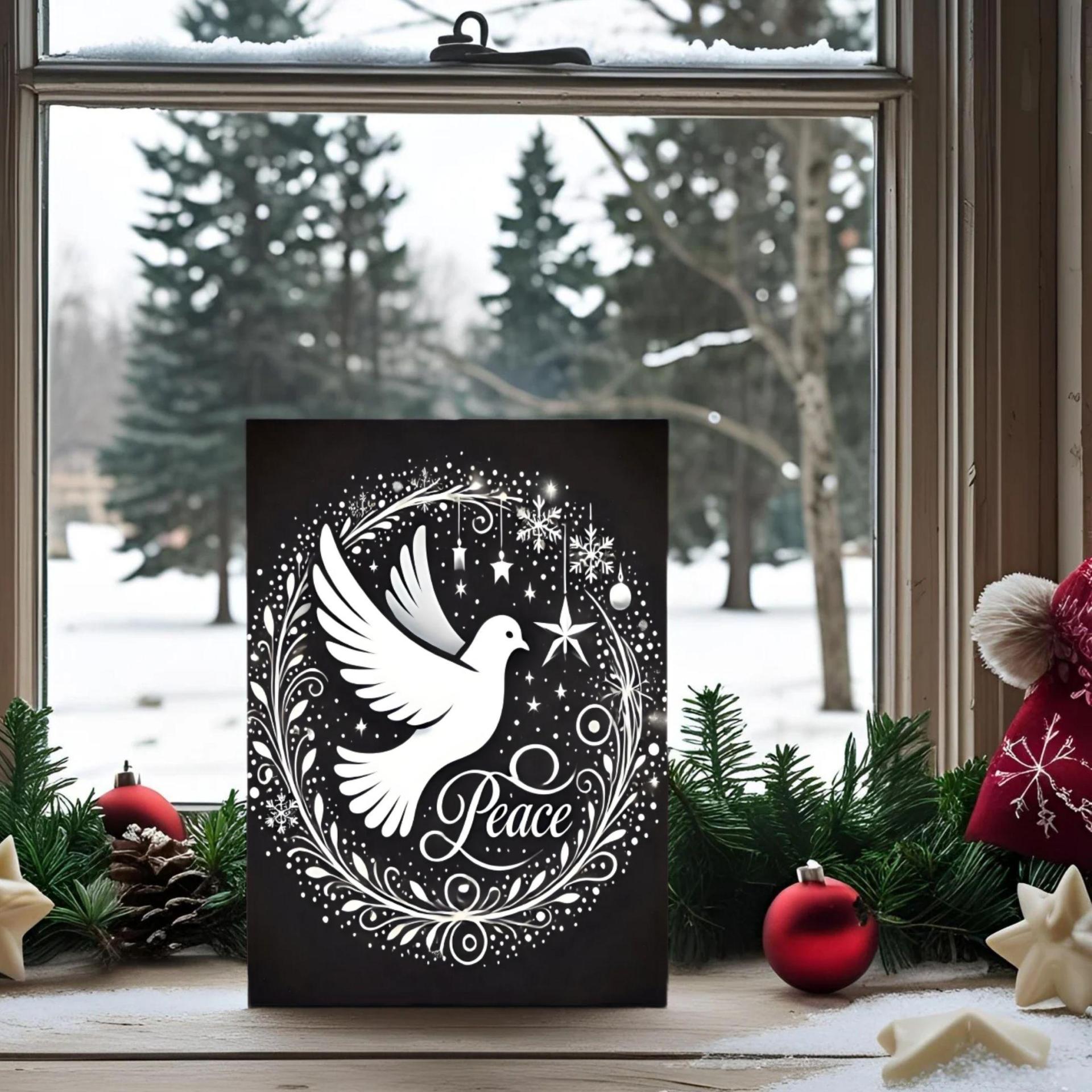Dove of Peace, Set of 4 Designs, Christmas Cards, Holiday Bulk Pack of Cards