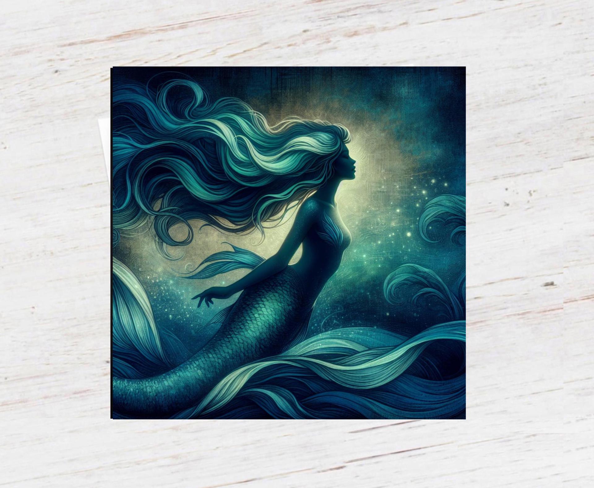 Mermaid Greeting Cards, Birthday, Invitations, Thank You Cards