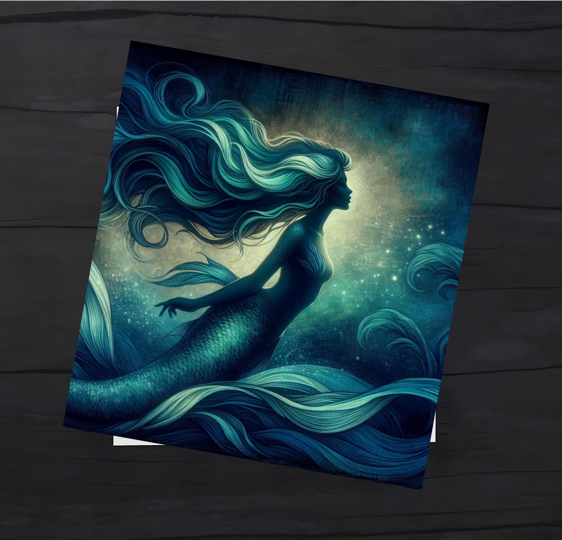 Mermaid Greeting Cards, Birthday, Invitations, Thank You Cards