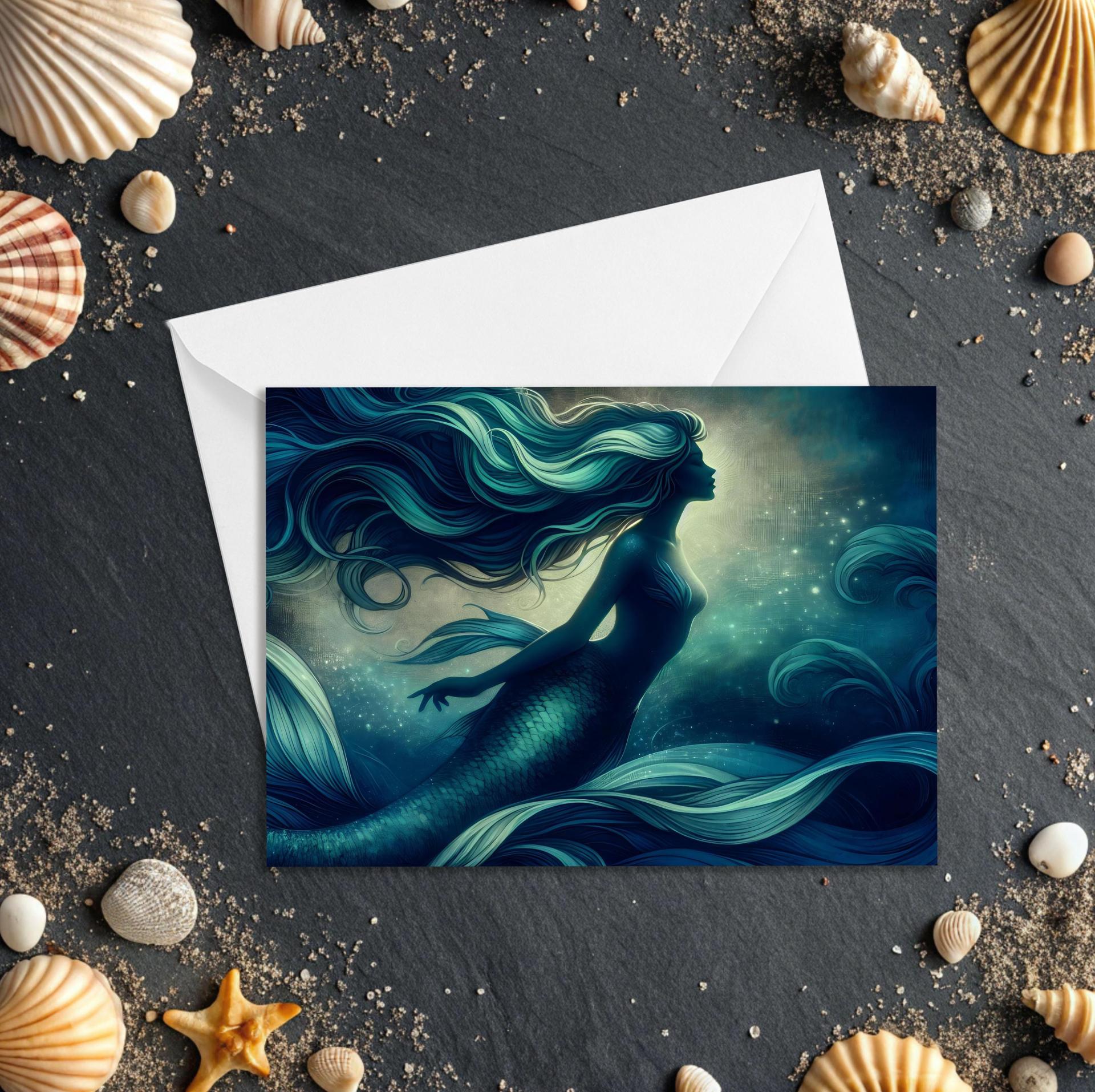 Mermaid Greeting Cards, Birthday, Invitations, Thank You Cards