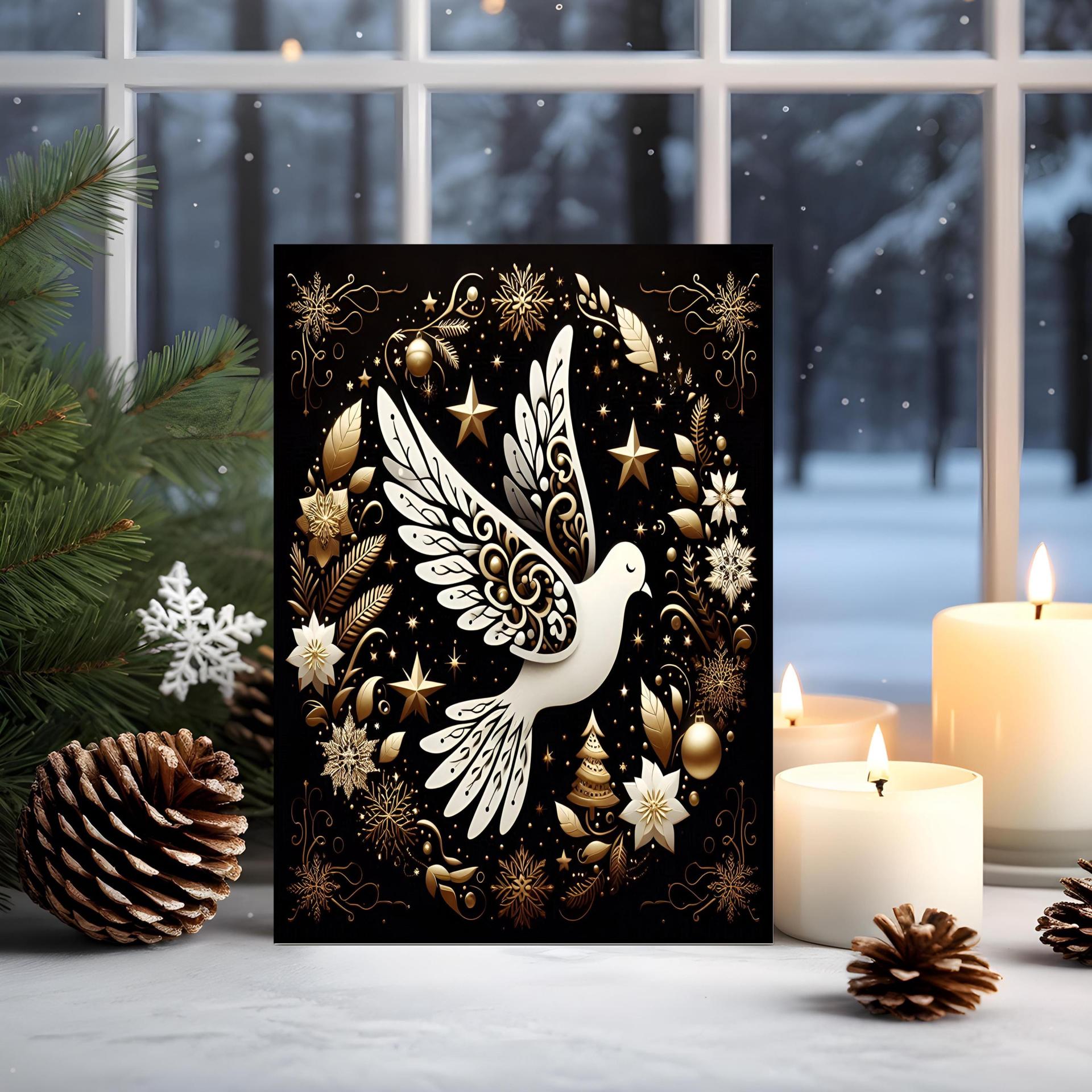 Dove of Peace - Christmas Card - Bulk Pack of Christmas Greeting Cards