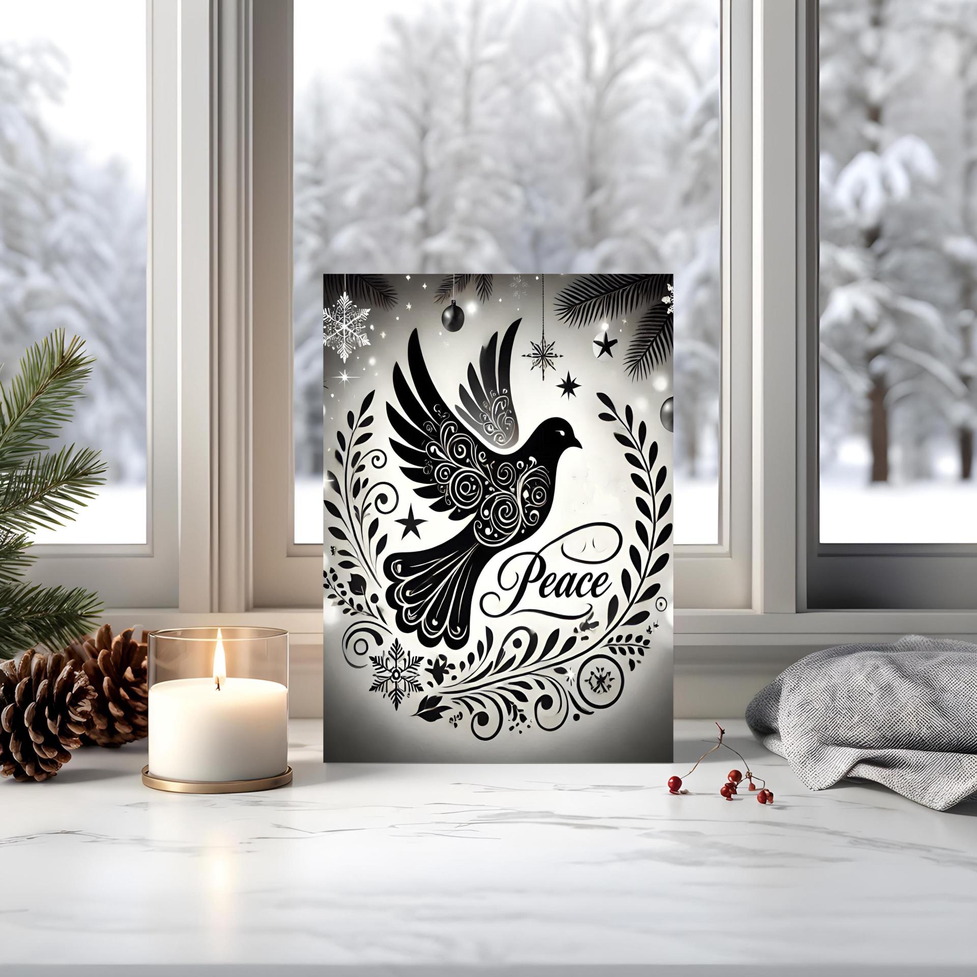 Dove of Peace - Christmas Card - Single or Bulk Pack of Christmas Greeting Cards