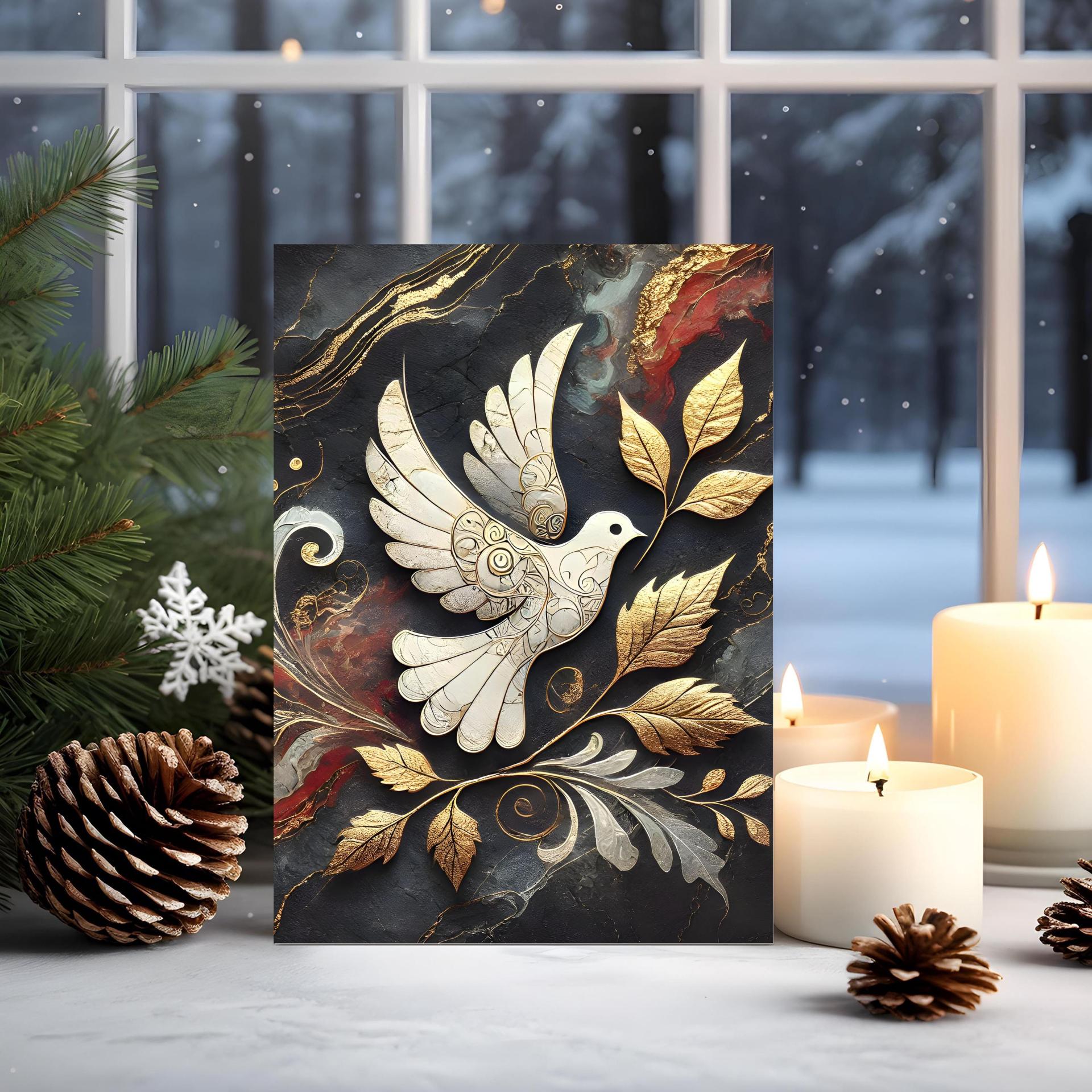 Dove of Peace - Christmas Card - Single or Bulk Pack of Christmas Greeting Cards