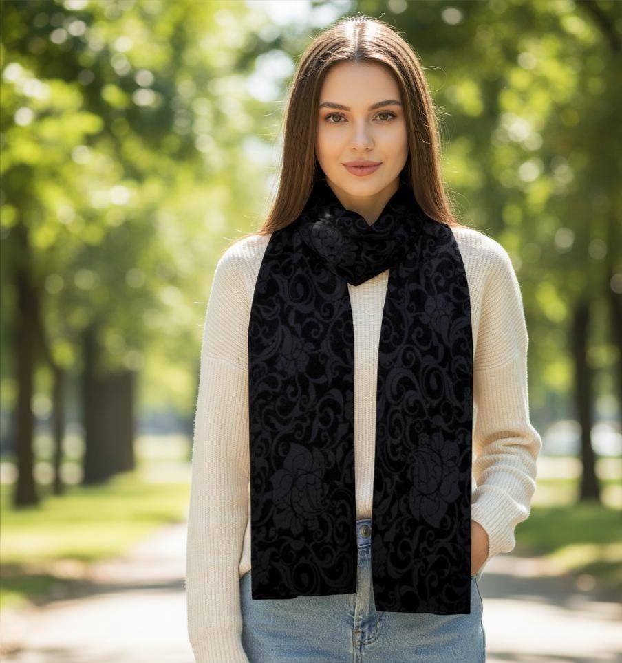 Velvet Scarf - Soft long Scarf, Multiple colors