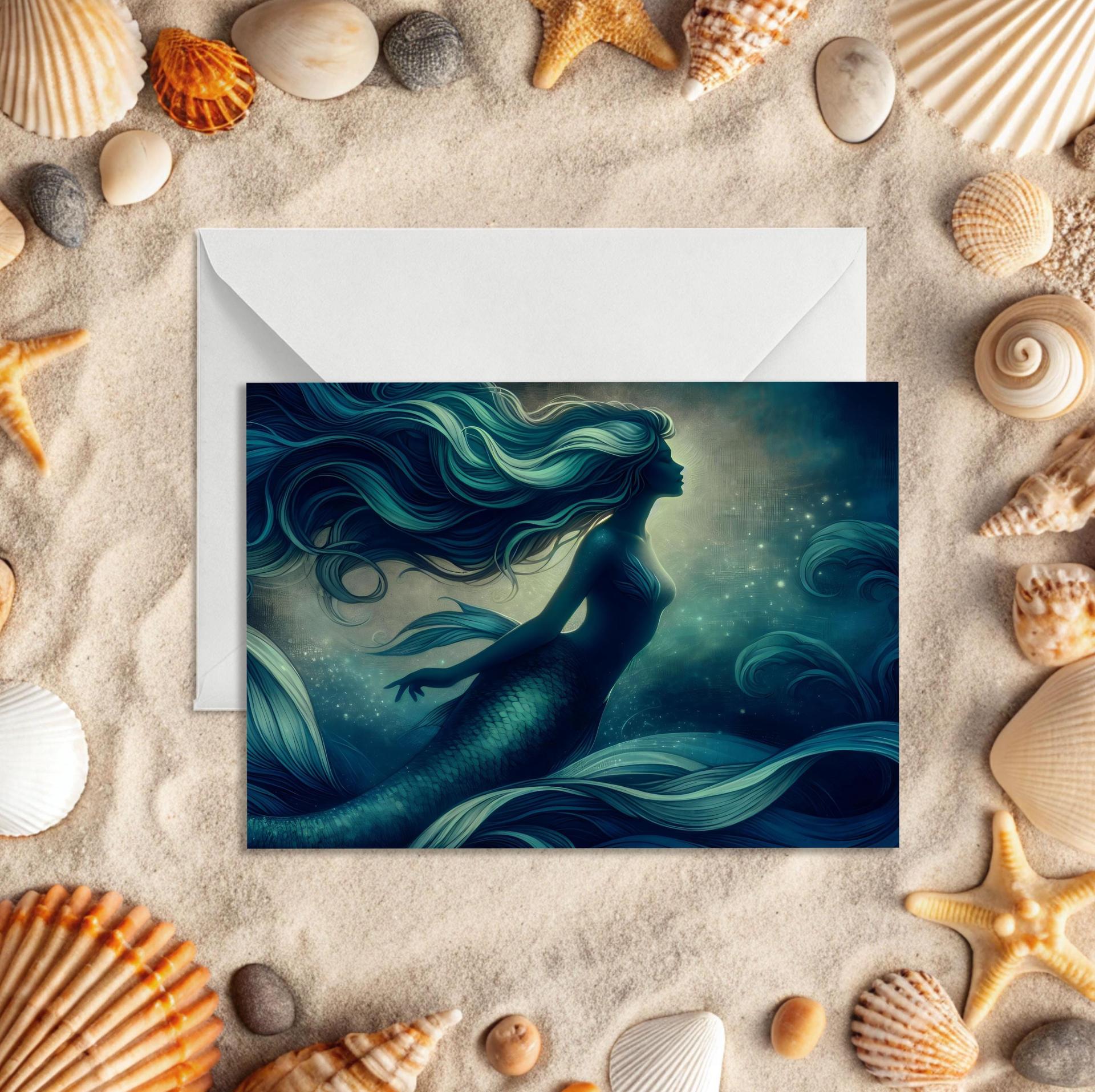 Mermaid Greeting Cards, Birthday, Invitations, Thank You Cards