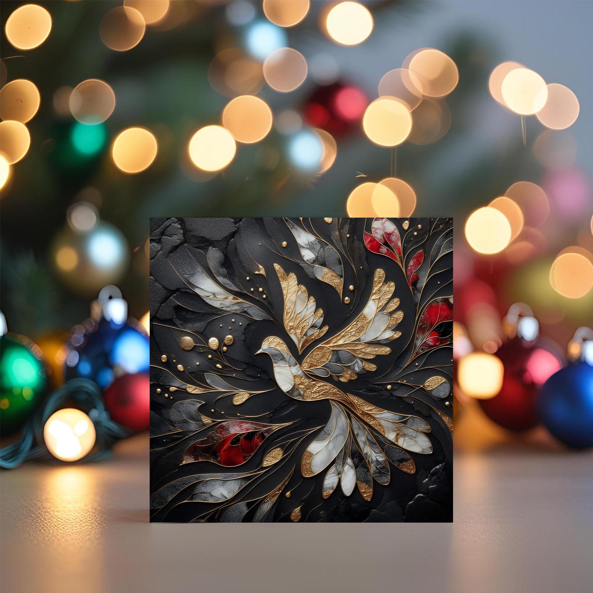 5 Pack, Dove of Peace, Holiday Greeting Cards, Bulk Pack of Christmas Gift Cards