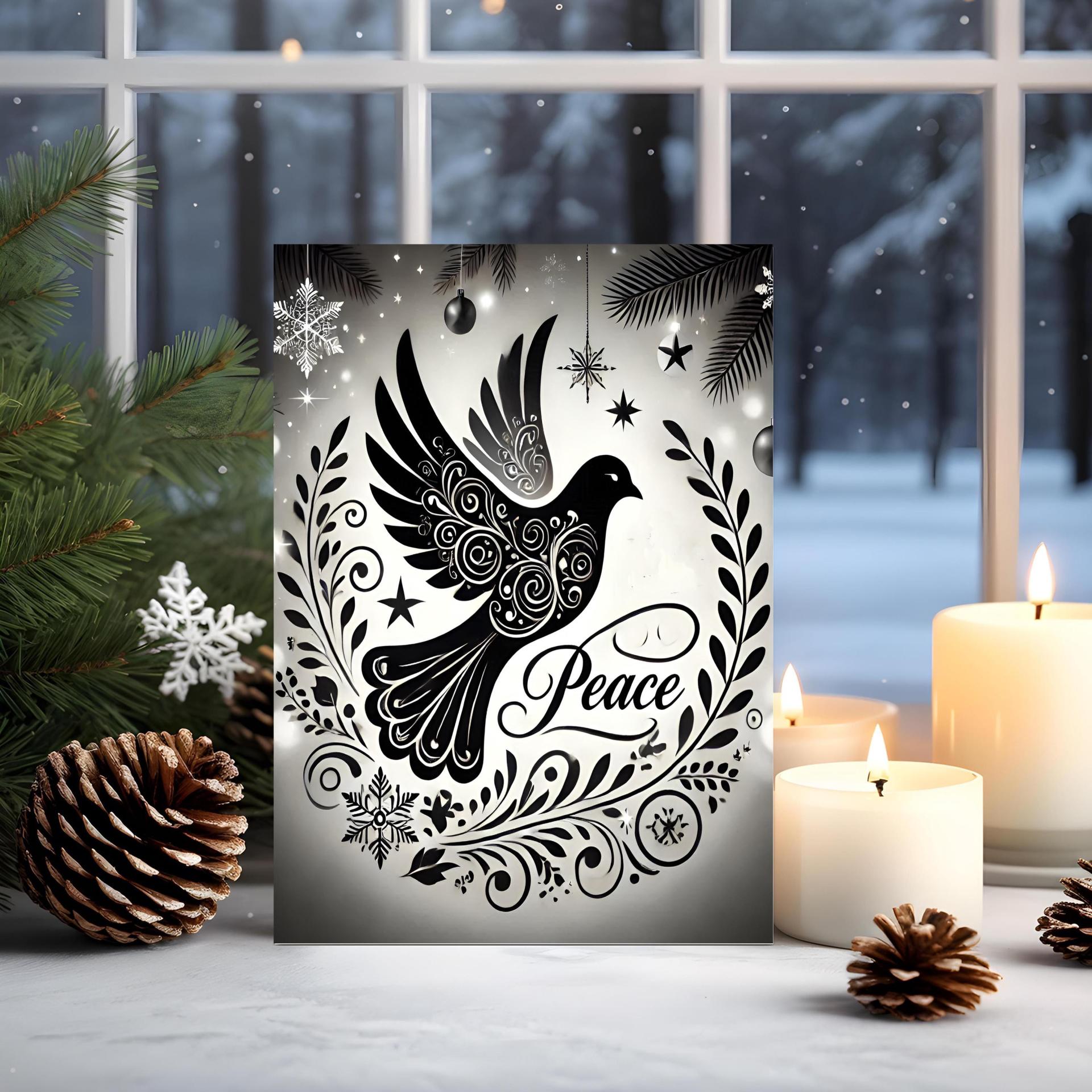 Dove of Peace - Christmas Card - Single or Bulk Pack of Christmas Greeting Cards