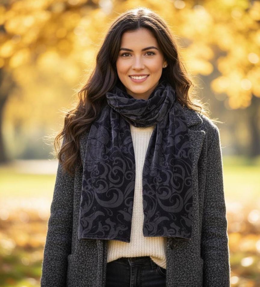Velvet Scarf - Soft long Scarf, Multiple colors