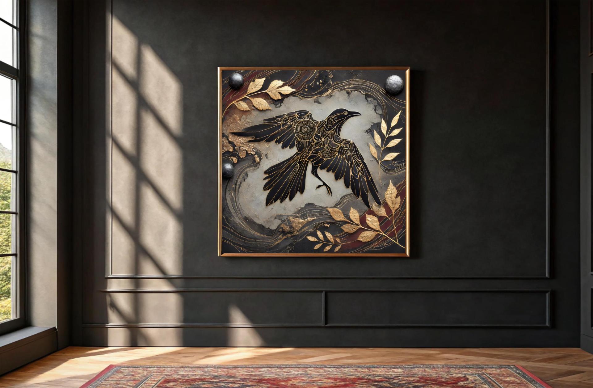 Raven Print - Framed or Unframed - Original Art - Print on Paper