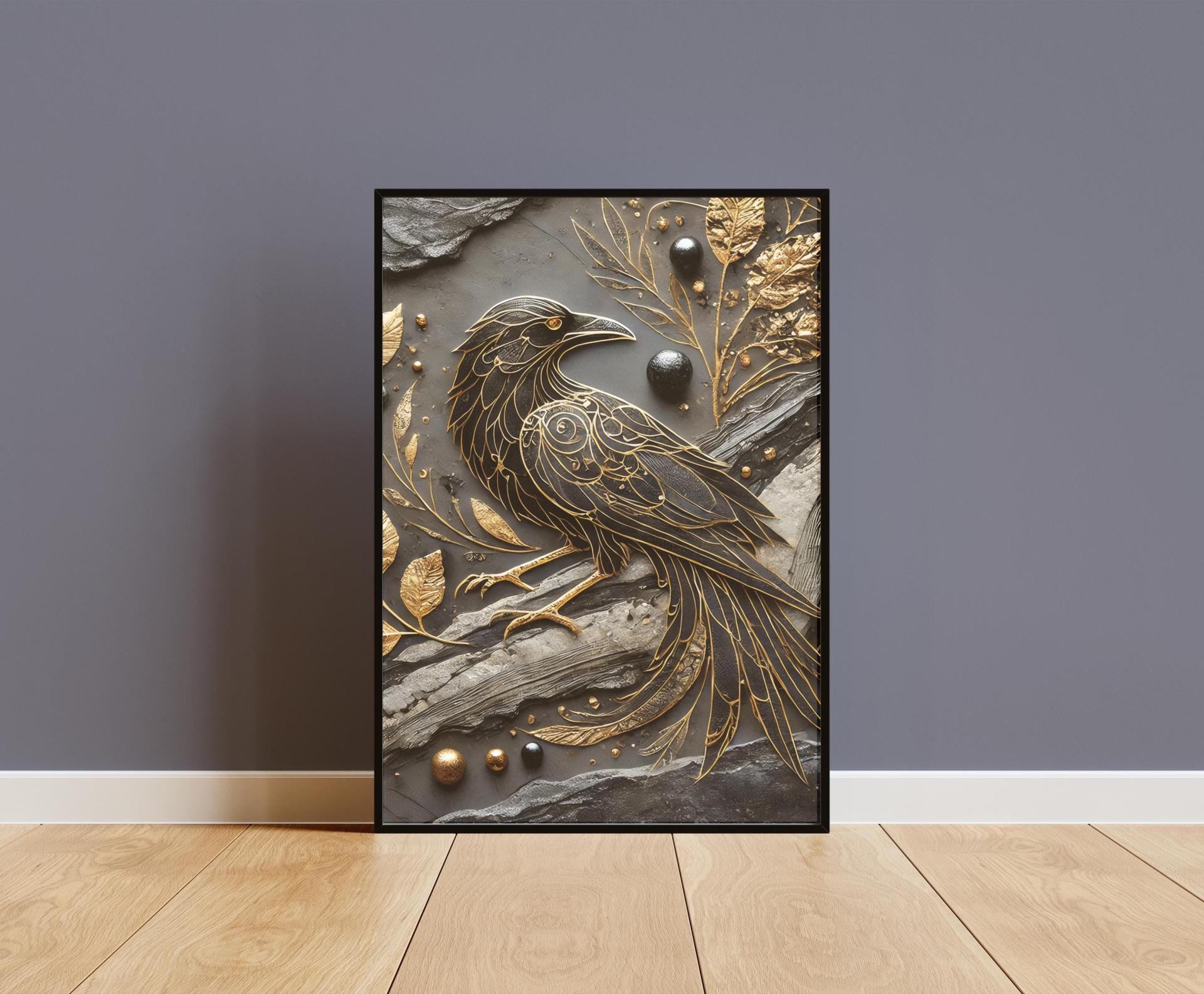 Raven Print - Framed or Unframed - Original Art - Print on Paper