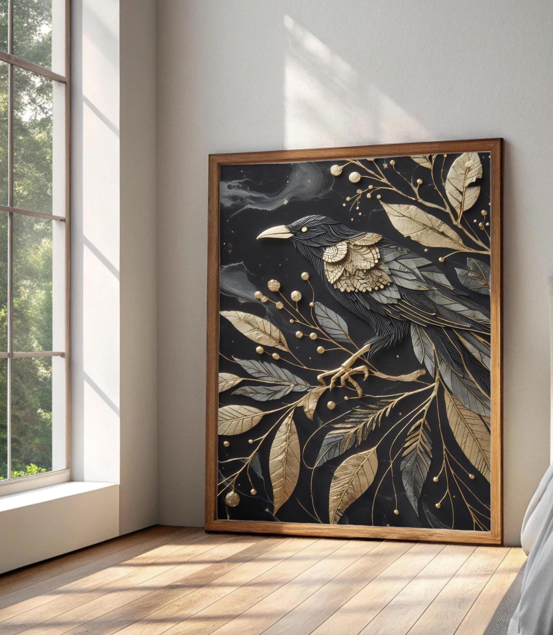 Raven, Original Art, Framed or Unframed Print on Paper