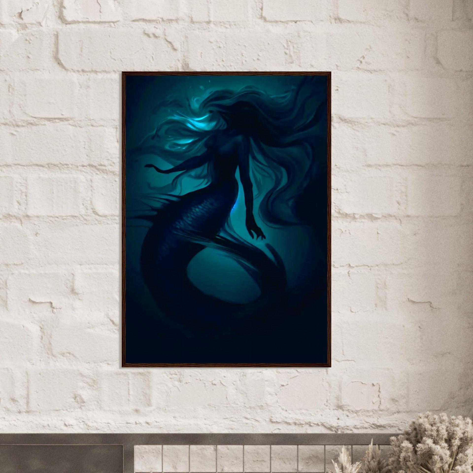 Mermaid Print - Framed or Unframed - Original Art - Print on Paper