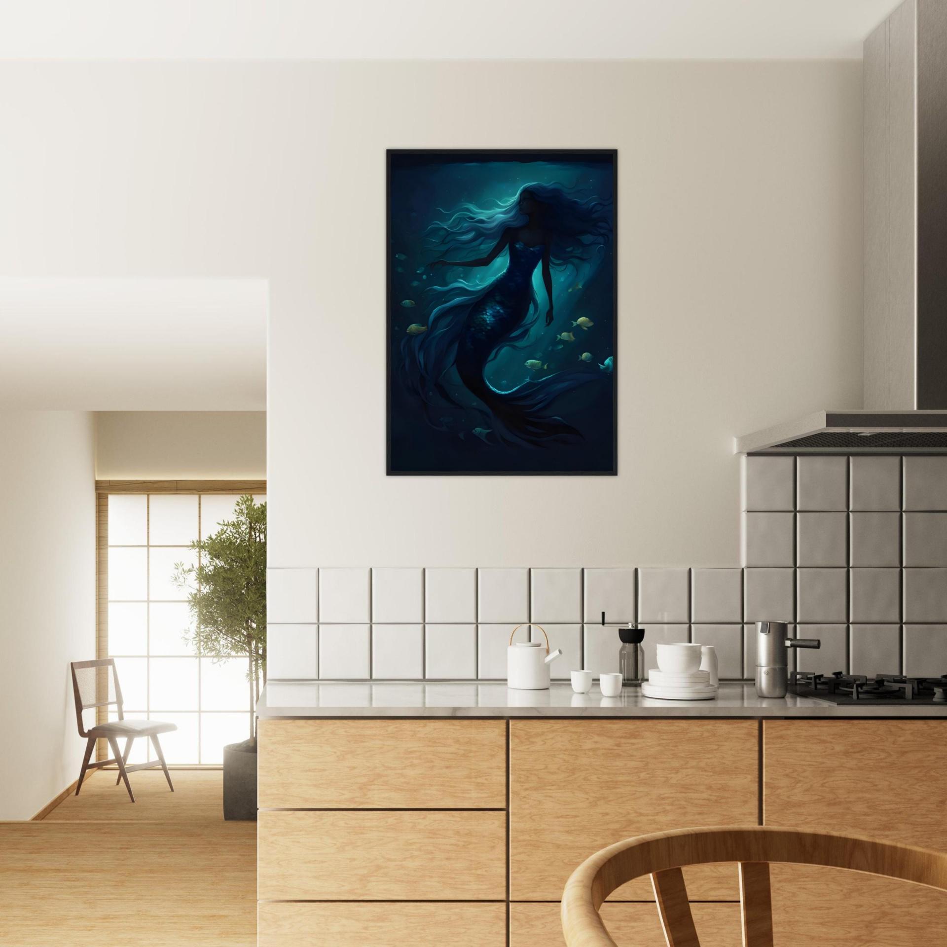 Mermaid Print - Framed or Unframed - Original Art - Print on Paper