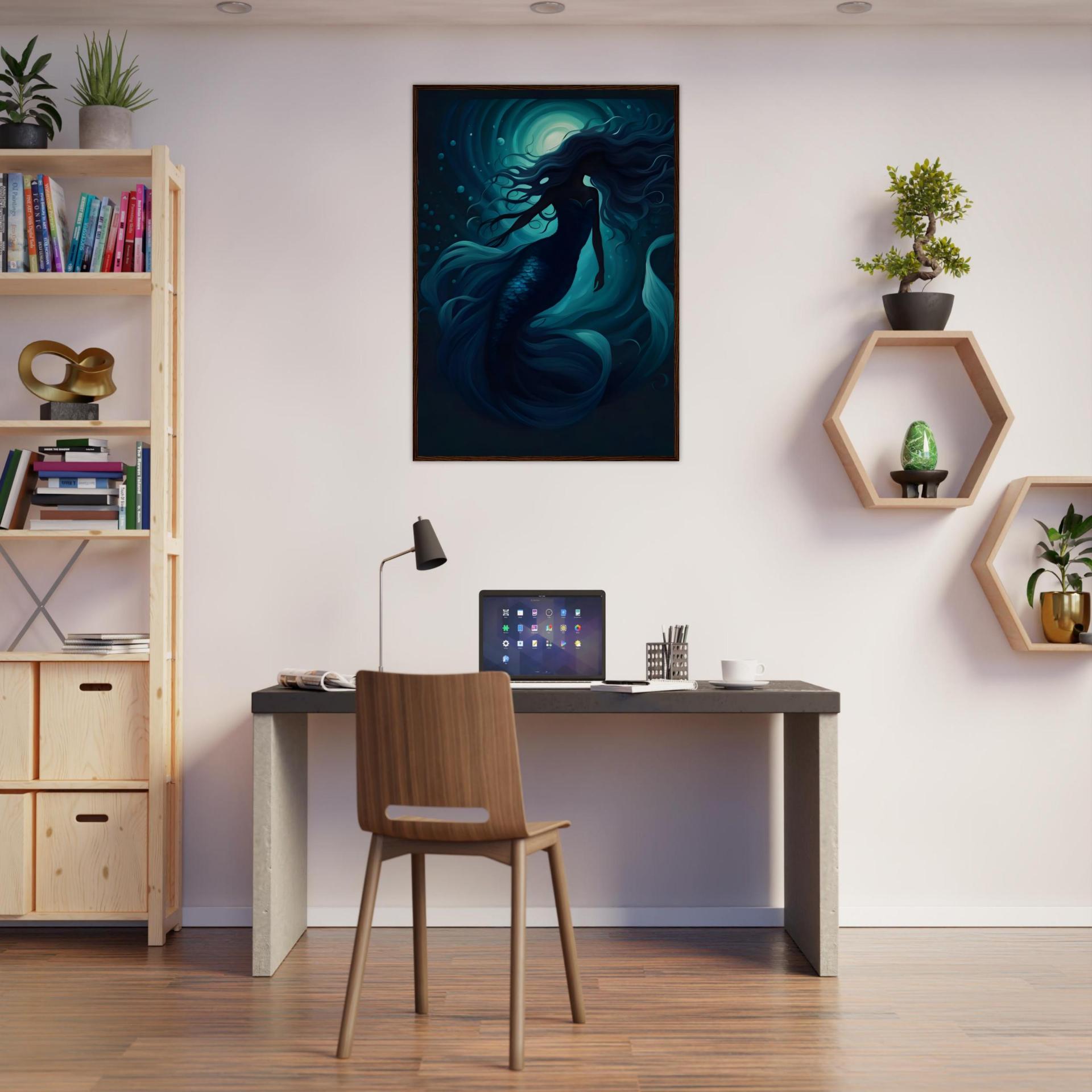 Mermaid Print - Framed or Unframed - Original Art - Print on Paper