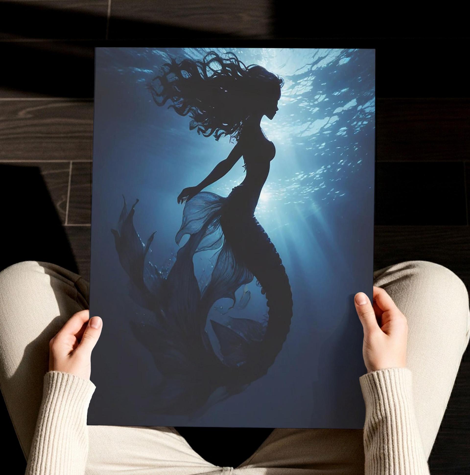 Mermaid Print - Framed or Unframed - Original Art - Print on Paper