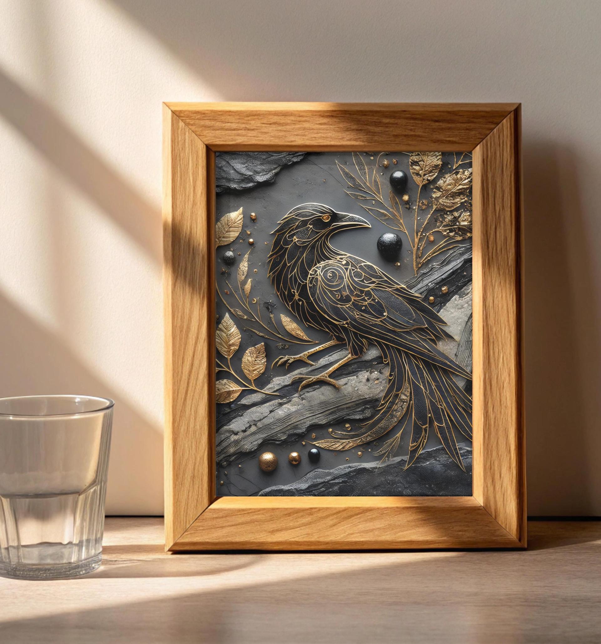 Raven Print - Framed or Unframed - Original Art - Print on Paper
