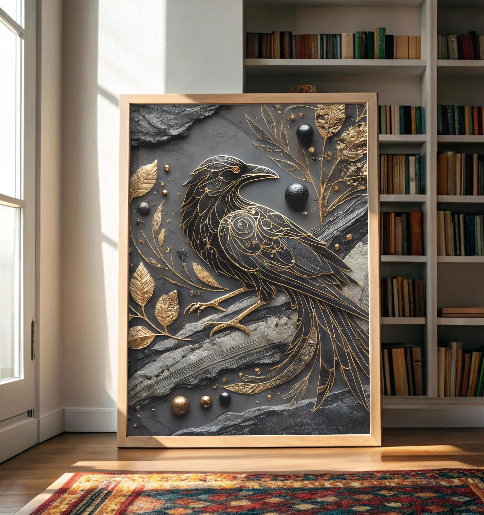 Raven Print - Framed or Unframed - Original Art - Print on Paper