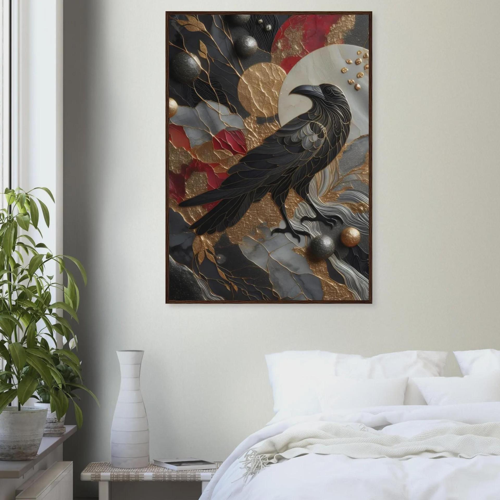 Raven, Original Art, Framed or Unframed Print on Paper