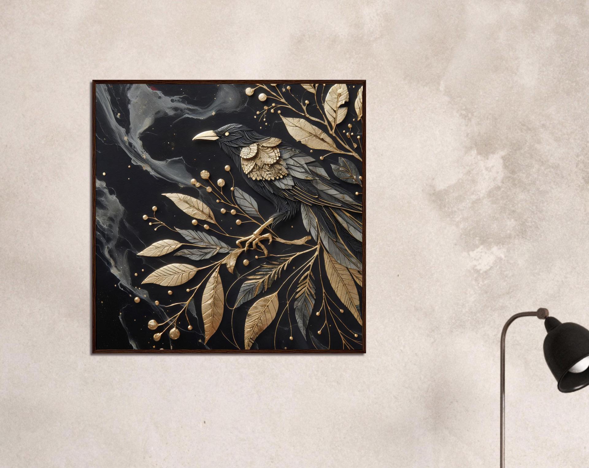 Raven, Original Art, Framed or Unframed Print on Paper