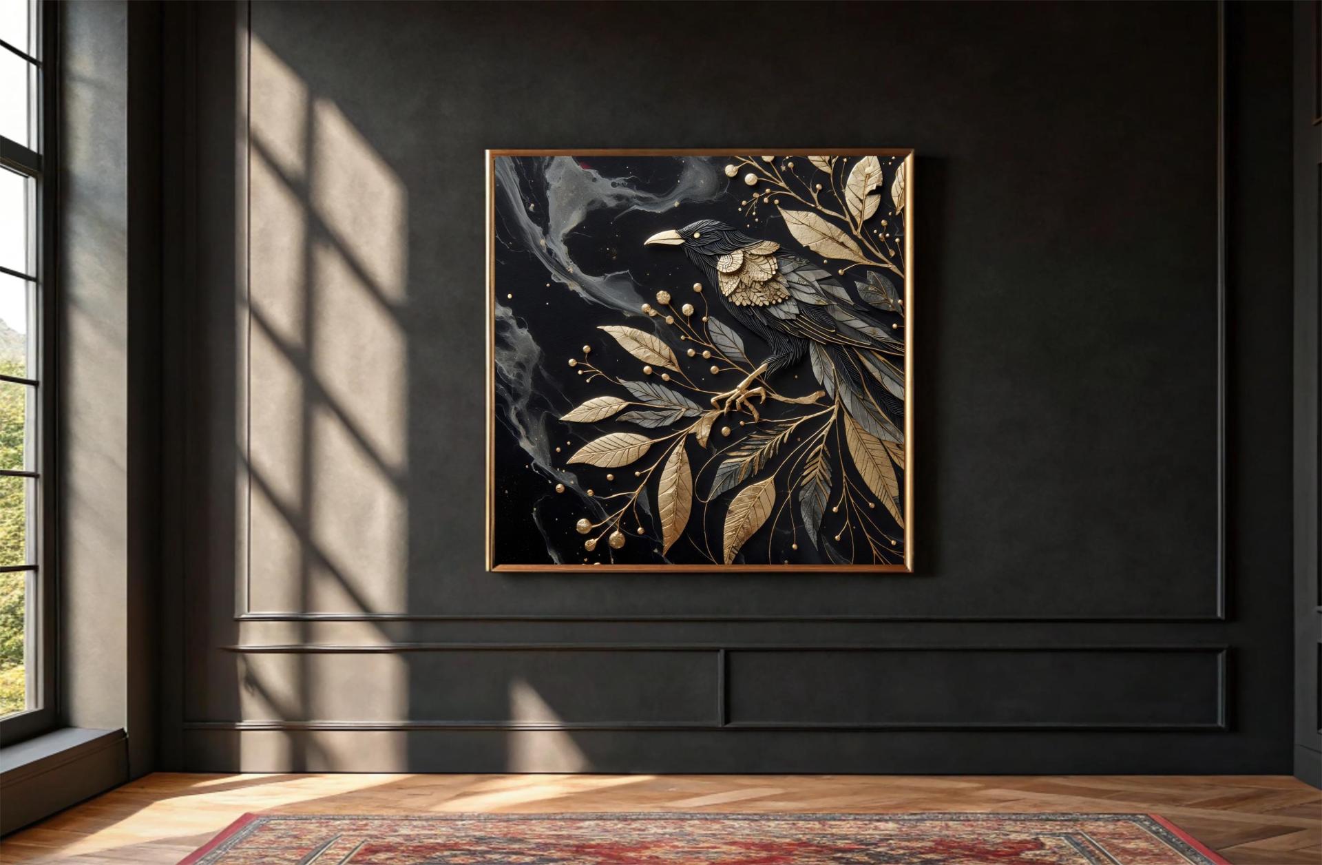 Raven, Original Art, Framed or Unframed Print on Paper