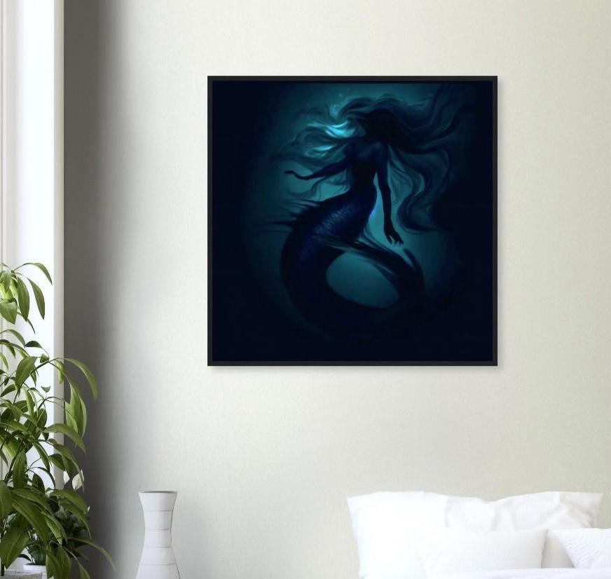 Mermaid Print - Framed or Unframed - Original Art - Print on Paper
