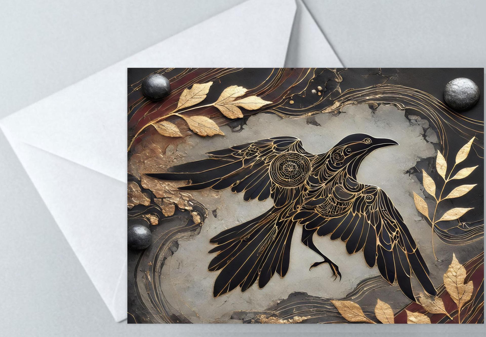 Raven - Large Cards, Notecards, Birthday, Invites