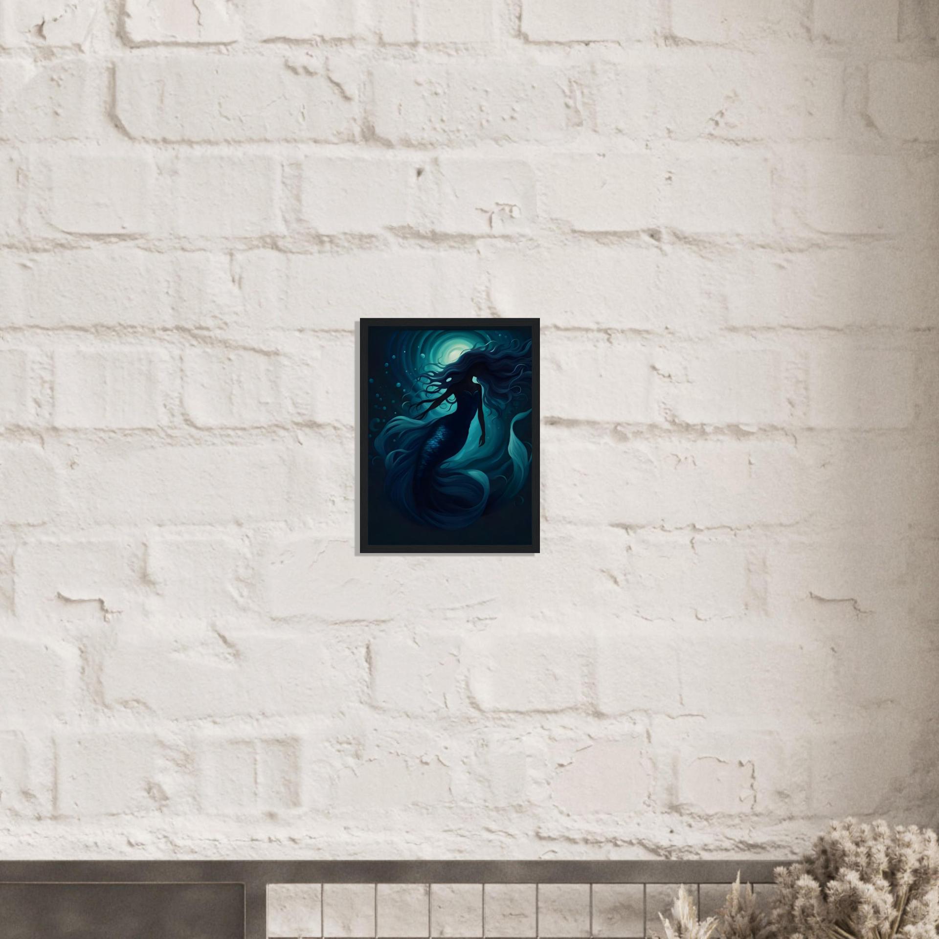 Mermaid Print - Framed or Unframed - Original Art - Print on Paper
