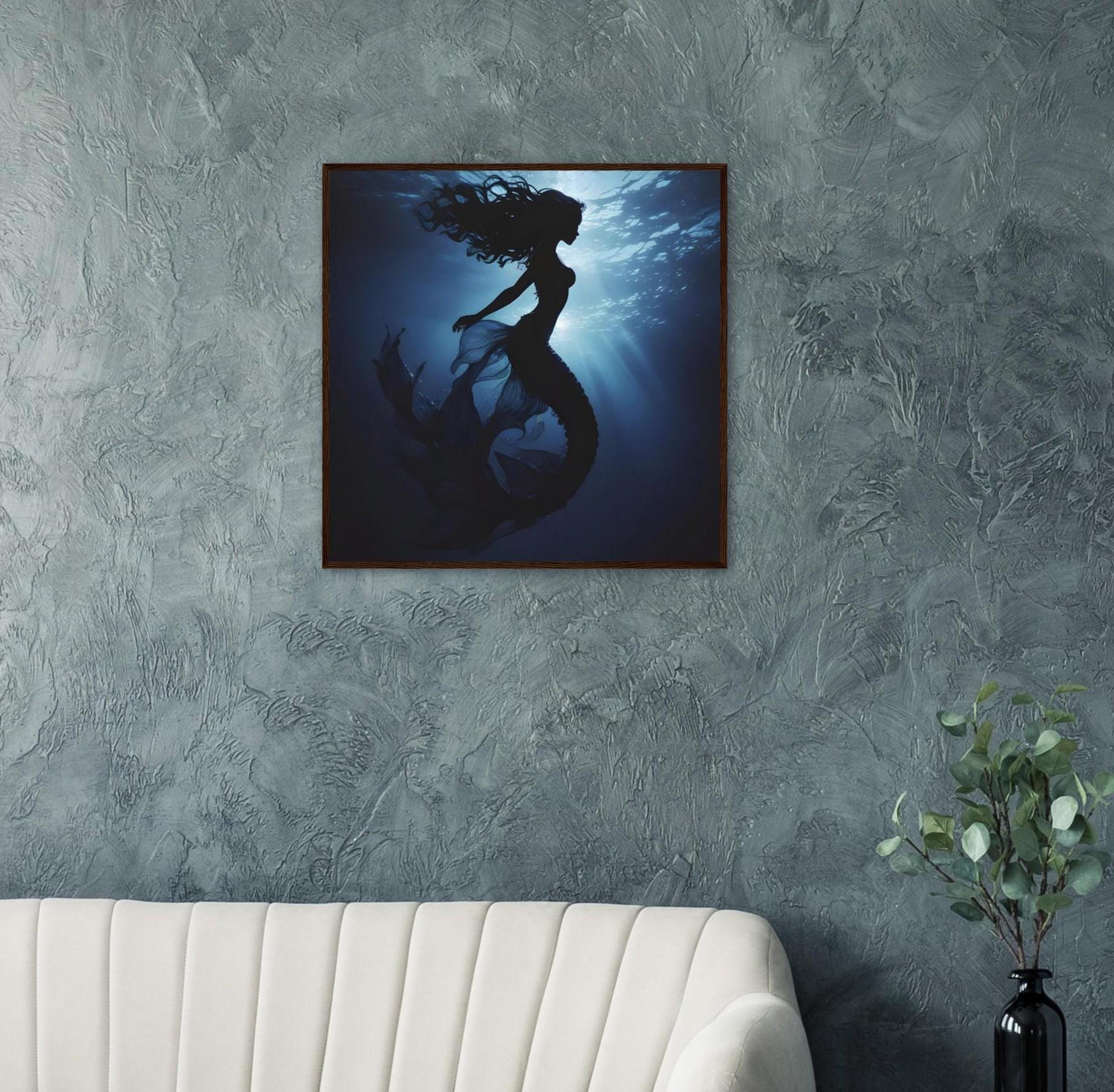 Mermaid Print - Framed or Unframed - Original Art - Print on Paper