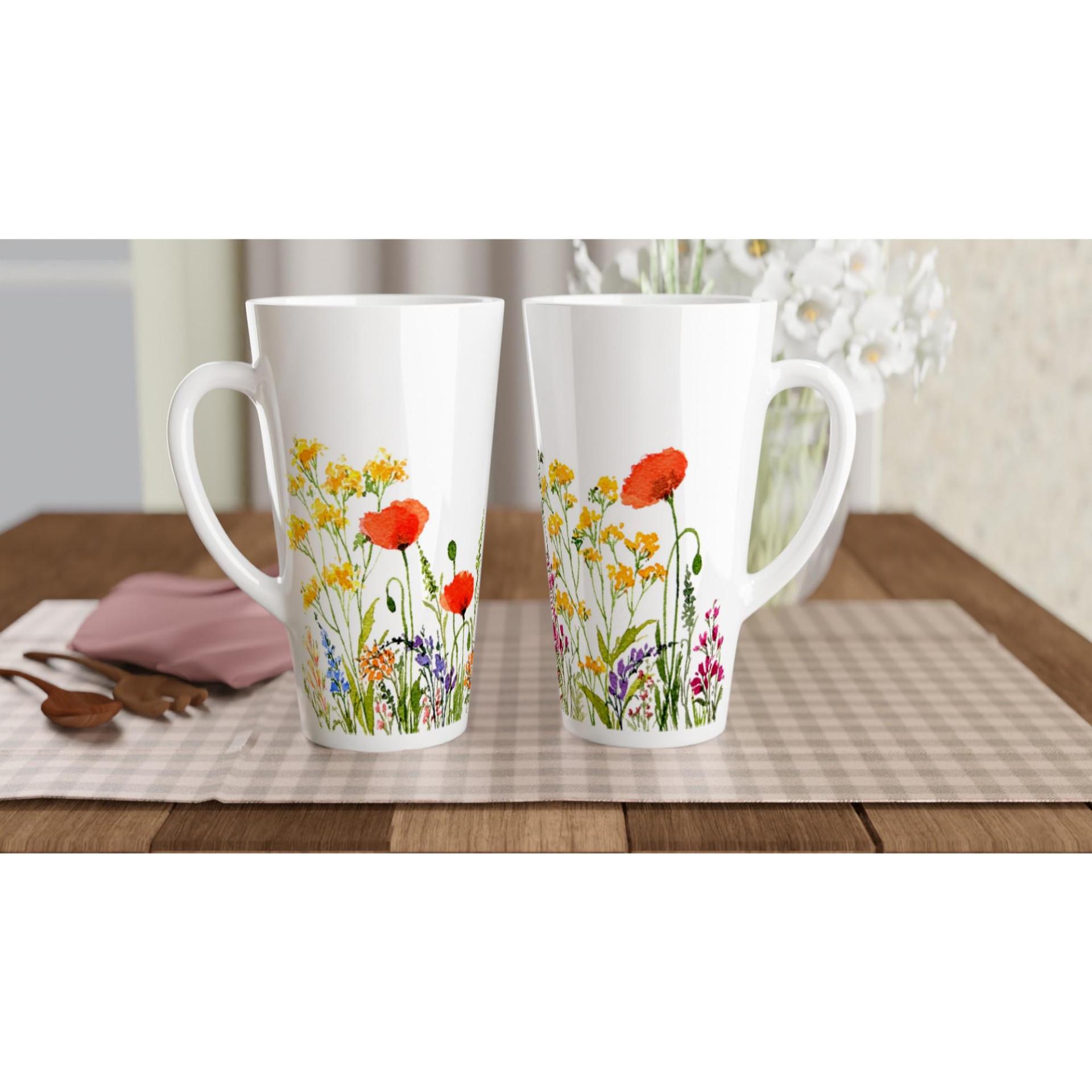 Latte 17oz Ceramic Mug - Coffee or Tea Cup, Extra Tall