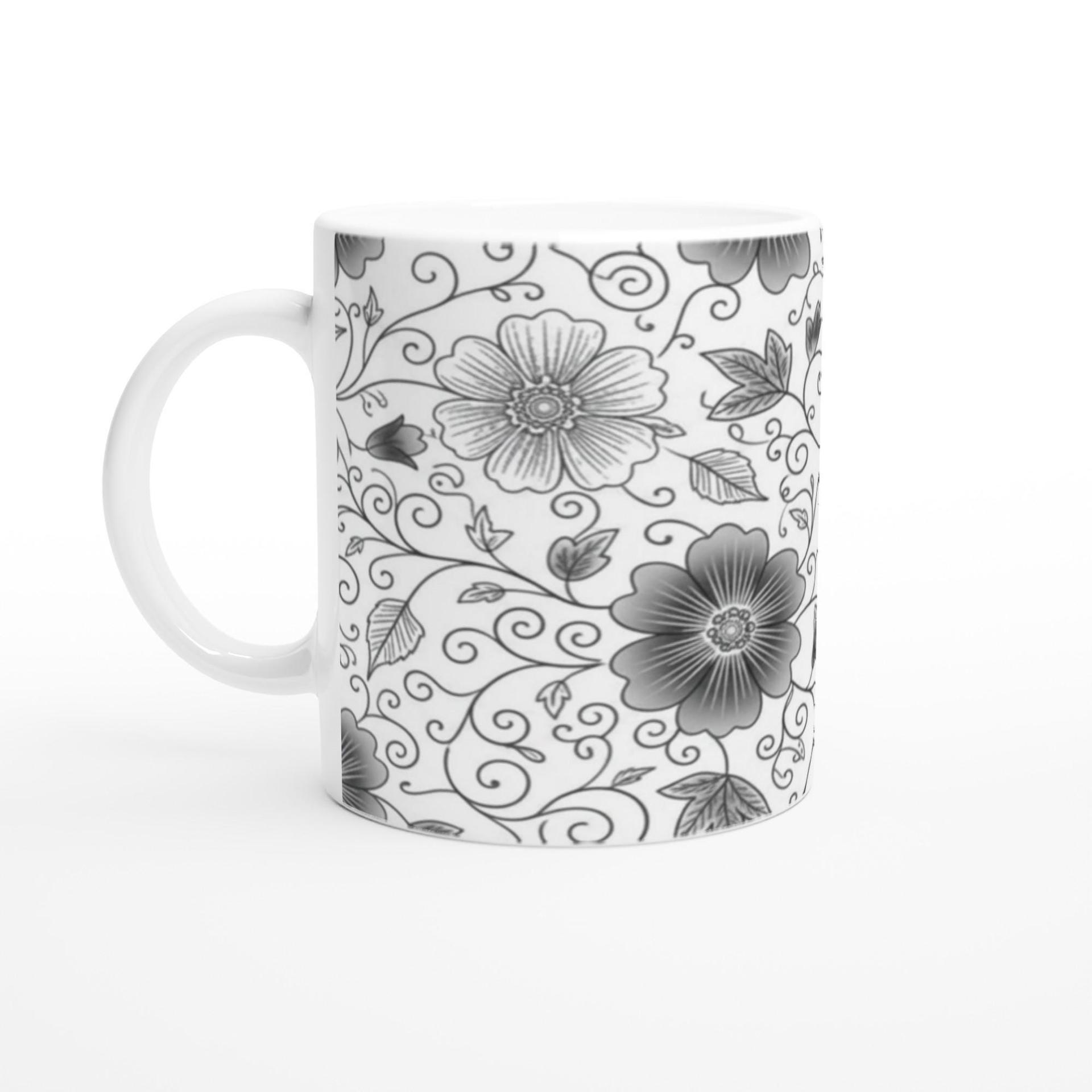 Floral Cups -  Large and Small Ceramic Mug