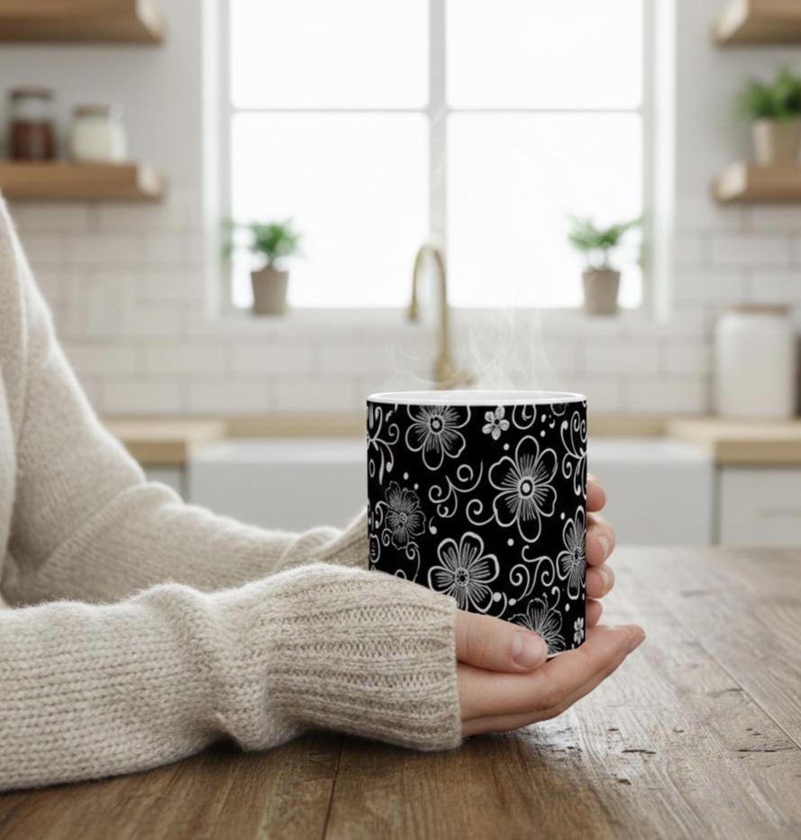 Floral Cups -  Large and Small Ceramic Mug