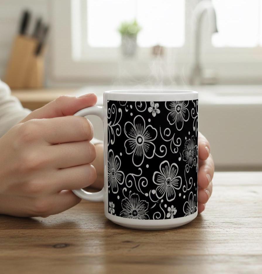 Floral Cups -  Large and Small Ceramic Mug