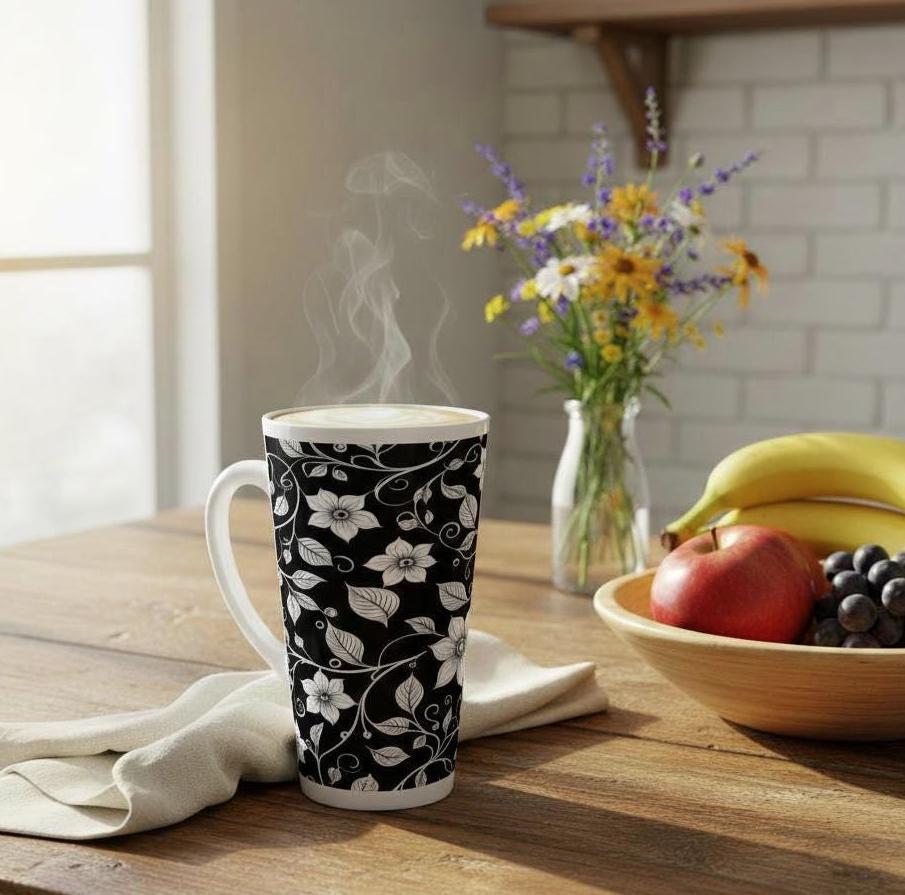 Latte 17oz Ceramic Mug - Coffee or Tea Cup, Extra Tall