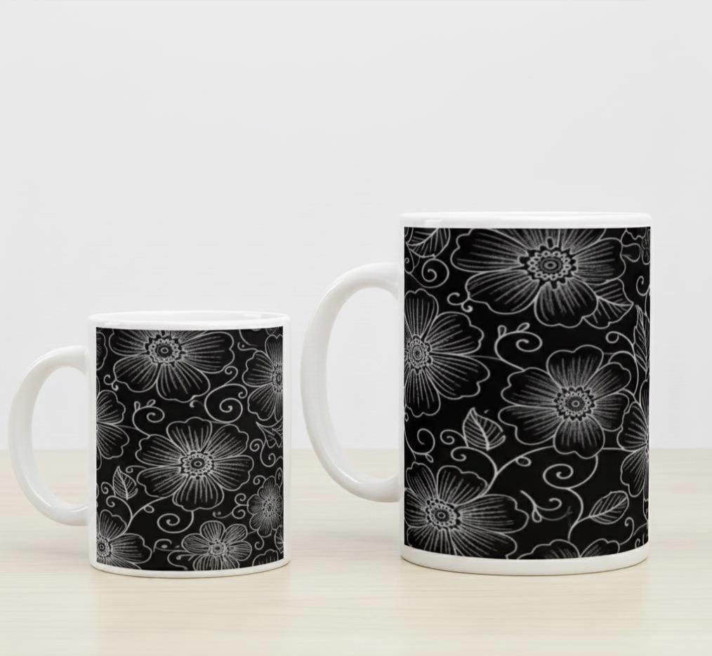 Floral Cups -  Large and Small Ceramic Mug