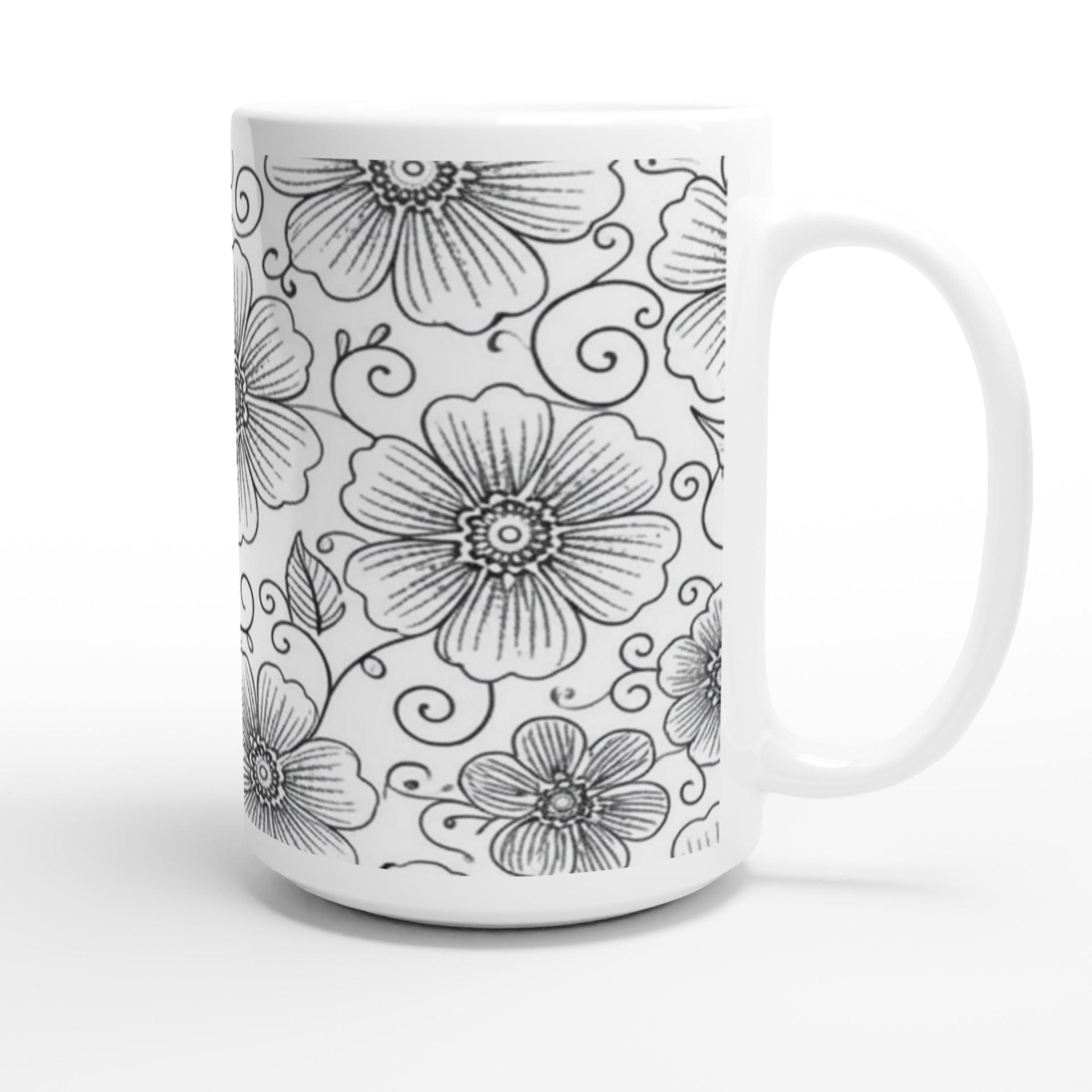 Floral Cups -  Large and Small Ceramic Mug