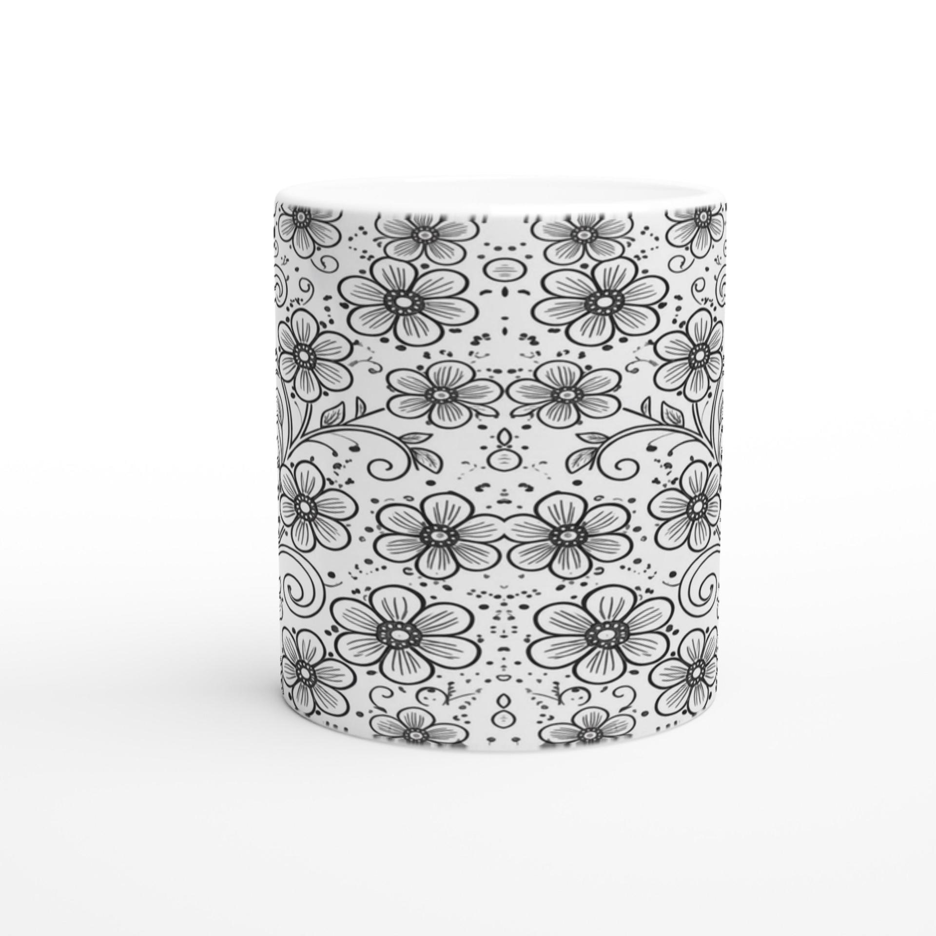 Floral Cups -  Large and Small Ceramic Mug