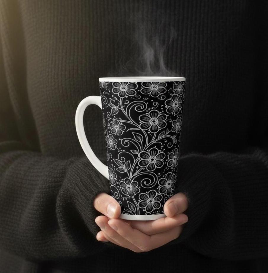 Latte 17oz Ceramic Mug - Coffee or Tea Cup, Extra Tall