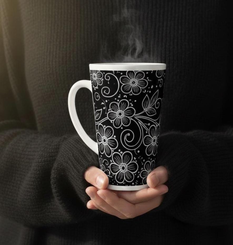 Latte 17oz Ceramic Mug - Coffee or Tea Cup, Extra Tall