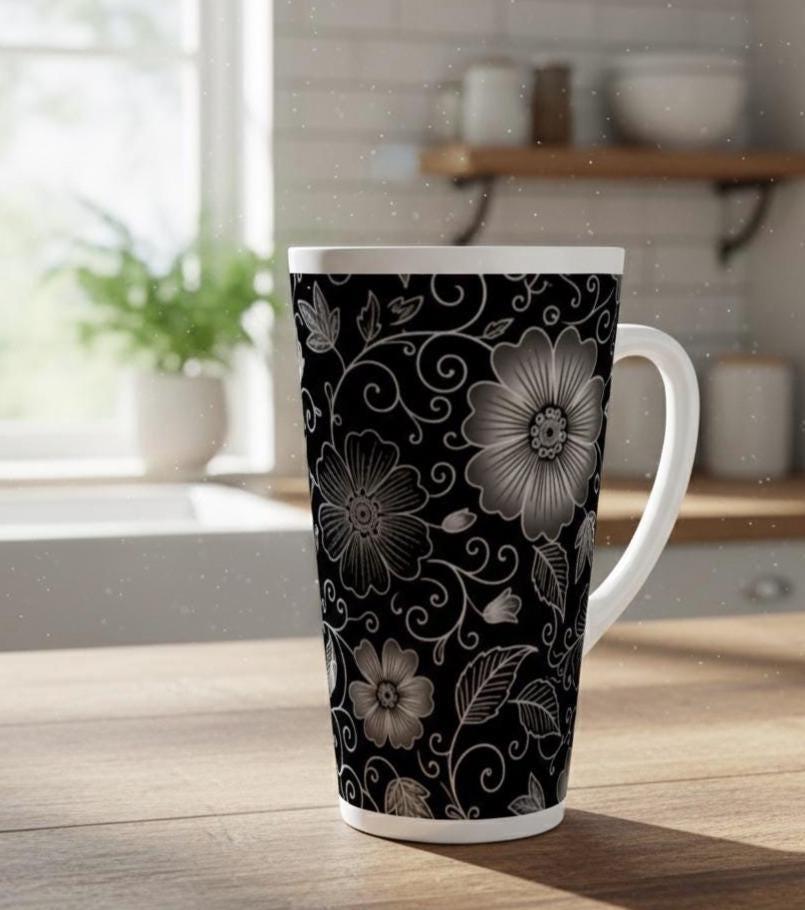 Latte 17oz Ceramic Mug - Coffee or Tea Cup, Extra Tall
