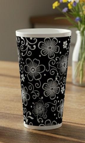 Latte 17oz Ceramic Mug - Coffee or Tea Cup, Extra Tall