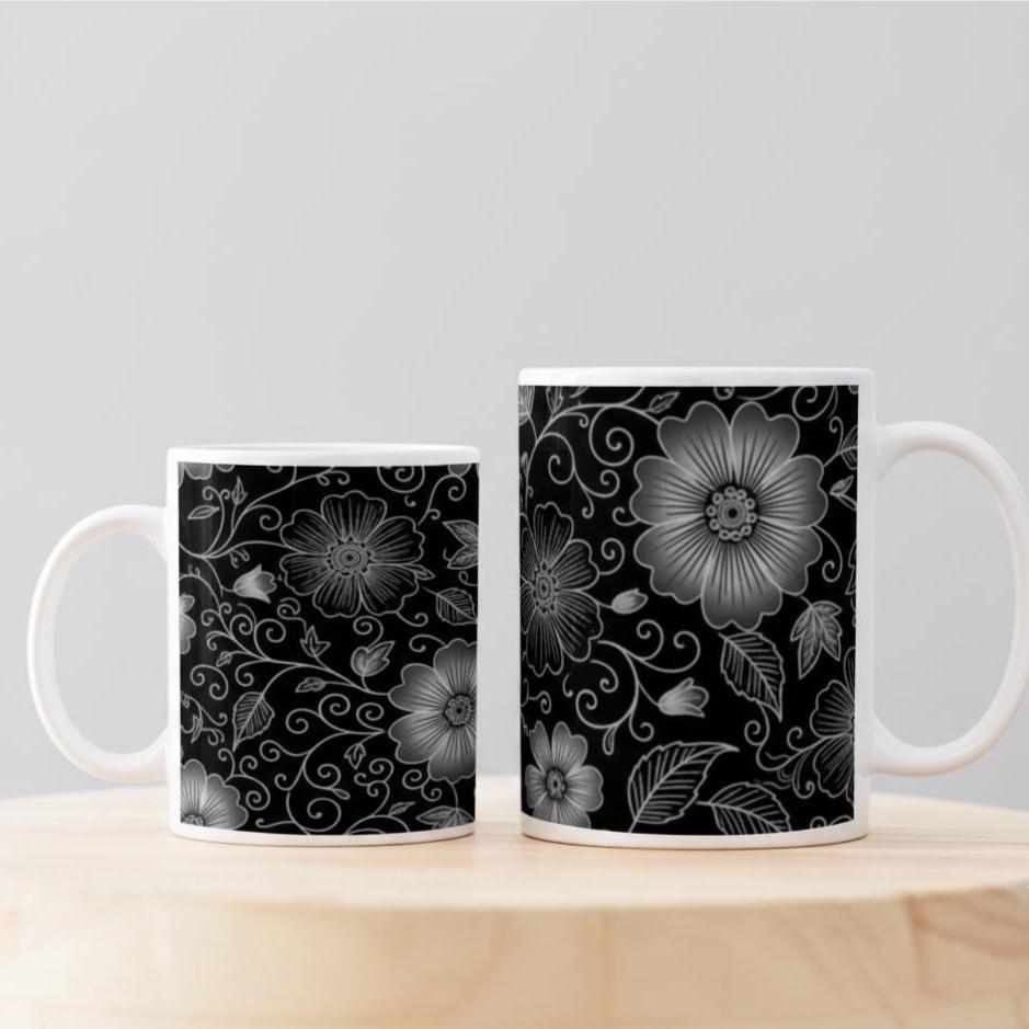 Floral Cups -  Large and Small Ceramic Mug