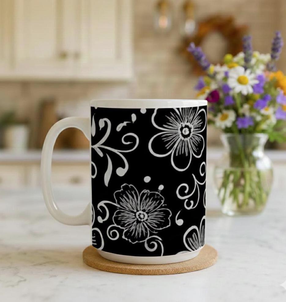 Floral Cups -  Large and Small Ceramic Mug