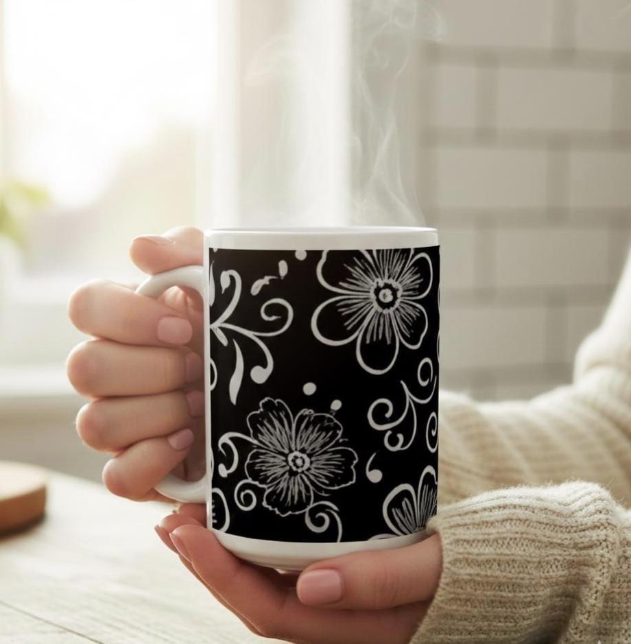 Floral Cups -  Large and Small Ceramic Mug