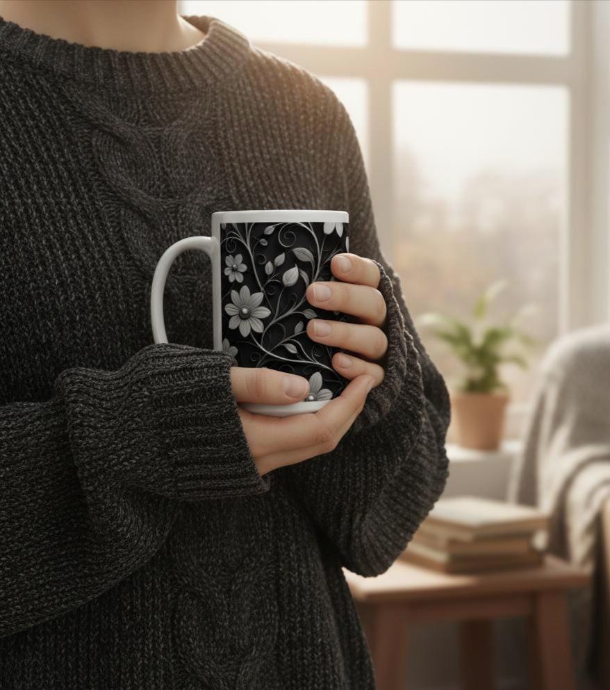 Floral Cups -  Large and Small Ceramic Mug