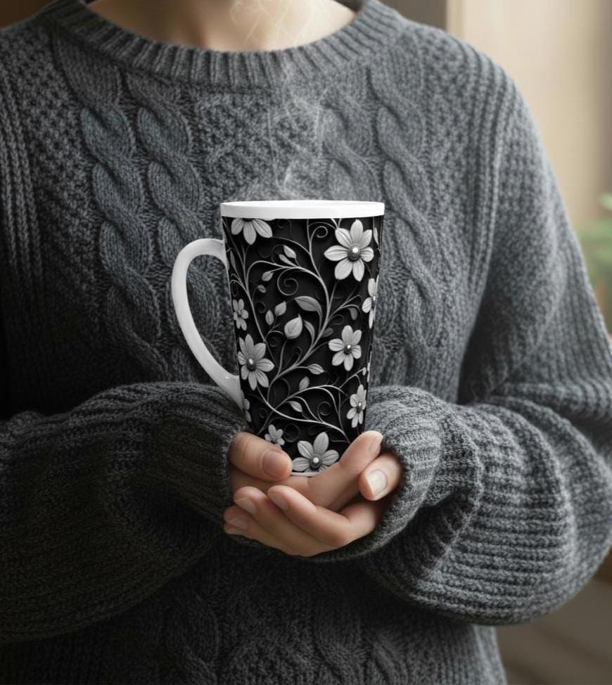 Latte 17oz Ceramic Mug - Coffee or Tea Cup, Extra Tall