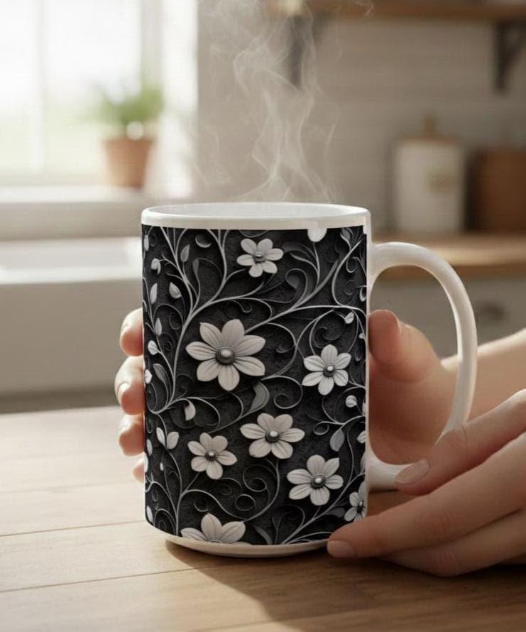 Floral Cups -  Large and Small Ceramic Mug